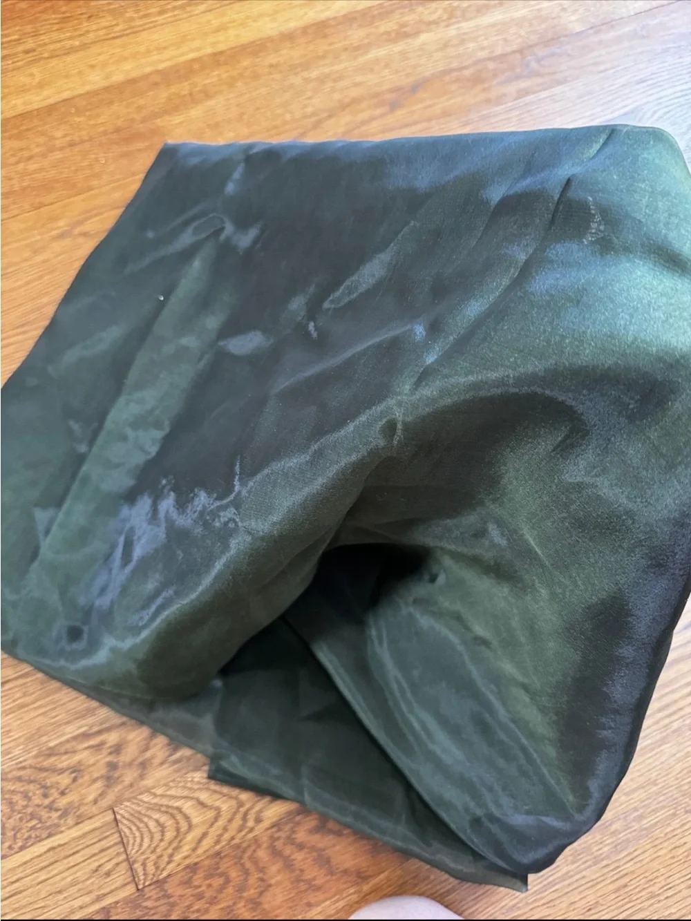 Large Dark Green Gauze Tablecloth – 68” x 123” – Rustic Wedding & Event Decor - Picture 3 of 3
